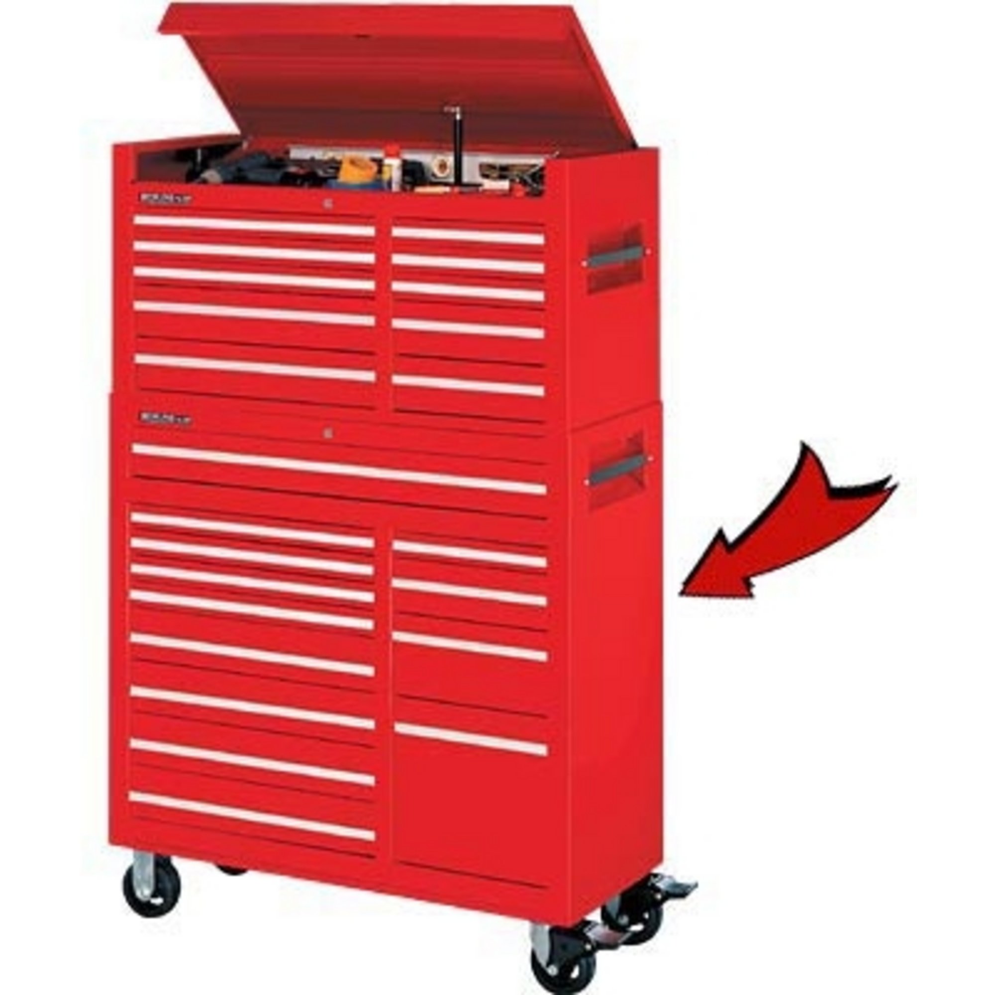 Remline XQL 13-Drawer Rolling Tool Cabinet — 41 5/8in.W x 18in.D x 41 1/2in.H, Model# 93713
